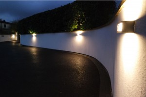 LIGHTING ON RENDERED WALL CHELTENHAM